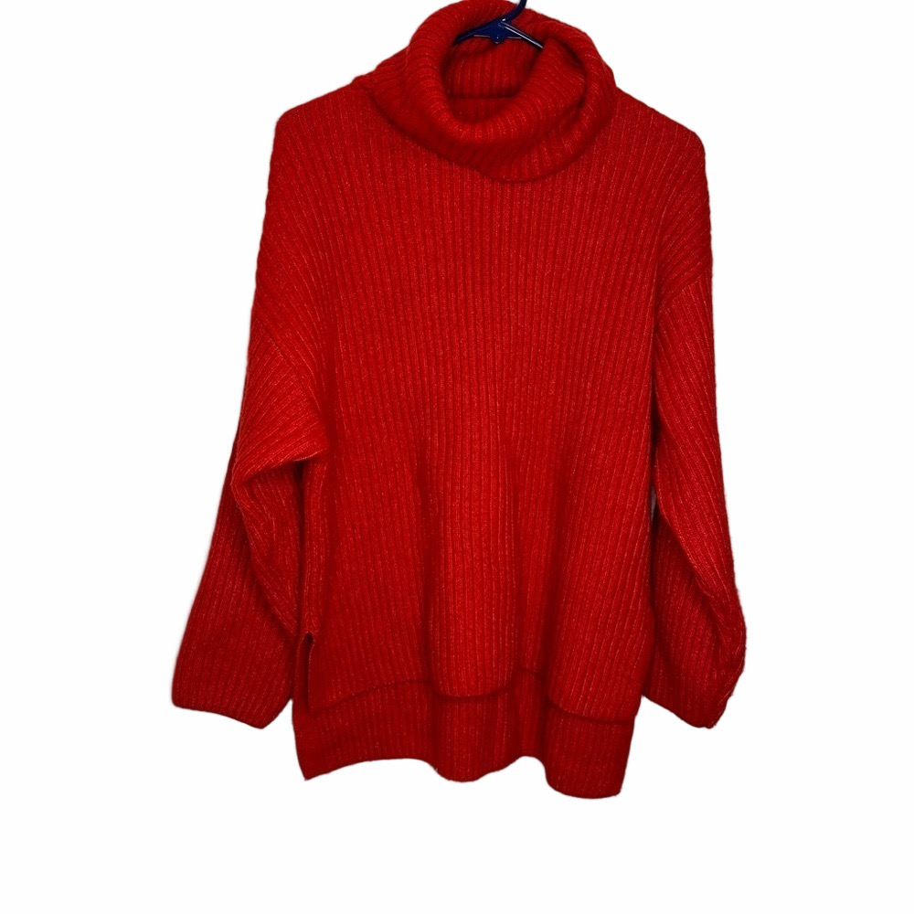 H & M Cowl Neck Red Orange Sweater Size XSmall
